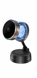 4smarts Qi2 25W MagSafe nabíječka s chladicím držákem, RGB, 360 stupňů, šedá