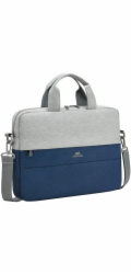 RivaCase 7522 ŠEDÁ/TMAVĚ MODRÁ Brašna na notebook 35,6 cm (14") Aktovka Modrá, Šedá