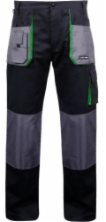 Lahti Pro Pracovní kalhoty Cotton, černo-zelené, velikost XXXL (L4050660)