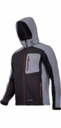 Lahti Pro Softshellová bunda s kapucí, černá/šedá, velikost S (L4091601)
