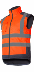 Lahti Pro OBOUSTRANNÁ VÝSTRAŽNÁ VESTA, ORANŽOVÁ, XL, CE, LAHTI
