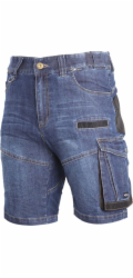 Lahti Pro Modré strečové džínové kraťasy s výztuhou M (L4070702)