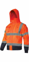 Lahti Pro Reflexní zateplená bunda s odnímatelnými rukávy, oranžová, velikost L (L4092603)