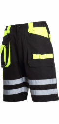 Lahti Pro Kraťasy černo-žluté 100% bavlna s reflexními prvky XL (L4070504)