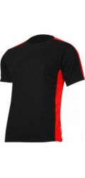 Lahti Pro Tričko 180G/M2, černé a červené 2XL (L4022705)