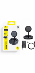 Baseus Nabíječka Baseus EnerFill FF11 15W skládací indukční nabíječkou s 20W nabíječkou do zásuvky a 1m kabelem USB-C - černá