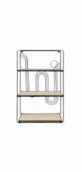 Home Styling Collection Kolekce bytového stylingu Nástěnná skříňka, 35 x 12 x 55 cm, 3 úrovně, kov