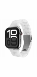 Fixed Pevný pryskyřičný řemínek pro Apple Watch 38/40/41 mm, nebesky bílá