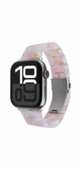 Fixed Pevný pryskyřičný řemínek pro Apple Watch 38/40/41 mm, karamelově růžový