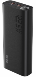 BWOO Powerbanka 22,5 W, 20 000 mAh s LCD displejem, černá