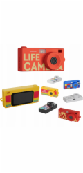 Xrec Mini Camera Retro Videokamera 2k Přívěsek na klíče + 32GB karta / Xrec X9 / Červená