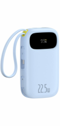 Baseus Powerbanka 20000mAh s displejem a vestavěnými kabely EnerFill FC31 22,5W - modrá Powerbanka Baseus 20000mAh s displejem a vestavěnými kabely EnerFill FC31 22,5W - modrá