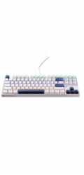 NoName Klávesnice Machenike K500B-B87 drátová mechanická herní klávesnice s podsvícením Red Switch - bílá