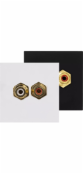 Audac AUDAC CP45RCA/W Připojovací deska RCA 45 x 45 mm Bílá verze