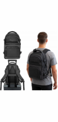 Wozinsky Cestovní batoh WPW-20L s kapsou na notebook 40x20x25 cm pro zavazadla - černý