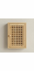 Ikonka Závěsná klíčenka Icon KIZU, 19 x 27 x 6 cm, bambus