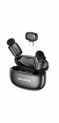 Awei Bezdrátový mikrofon AWEI MK5 Duo Ai-Voice černý