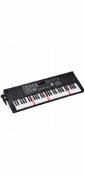 LeanToys Elektrické piano s klávesami a mikrofonem, 200 zvuků, 61 kláves, 78 cm