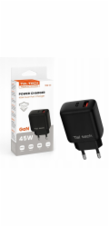 Teltech Nabíječka Síťová nabíječka Teltech GaN USB / Type-C 45W černá TCH-03