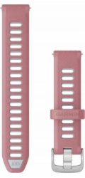 Garmin Silikonový řemínek na zápěstí s rychloupínacím uvolňováním 18" (pudrová růžová - mléčný quartz / stříbrná spona)