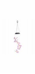 Maximex Závěsná solární lampa , zásuvná, LED motýli, zvonkohra, 78 cm