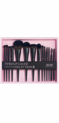Jessup Sada štětců na make-up v matné černé barvě, 14dílná sada T336
