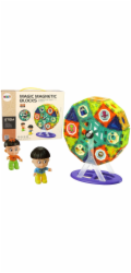 LeanToys Magnetické bloky 3D budovy Ruské kolo Kolotoč 71 dílků
