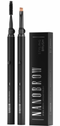 Nanobrow Štětec na tvarování obočí - zatahovací štěteček na nanášení kosmetiky + štěteček na česání a tvarování obočí a řas