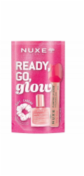 Nuxe NUXE_SET Glow On The Go Pink suchý olej 10ml + lesk na rty 8ml + gumička do vlasů