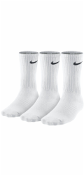Nike Pánské lehké ponožky , sada 3 kusů, bílé, velikost 38–42 (SX4704-101)