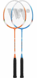 WISH Sada badmintonových raket ALUMTEC 330K, modrá a oranžová, univerzální WISH
