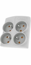 Acar Přepěťová ochrana X4, prodlužovací kabel, 4 zásuvky, bílá