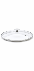 Poklice na hrnce de Buyer, 3428.28 ALCHIMY, průměr 28 cm, skleněná, hrana z nerezové oceli, hluboký lem