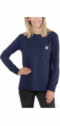 Adidas Pracovní tričko Carhartt Carhartt WK126 s kapsou a dlouhým rukávem v námořnické barvě