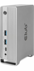 Club3D Dokovací stanice USB-C, Triple Display DP 1.4 Alt mode Displaylink Dynamic PD Charging Dock with 120 Watt PS