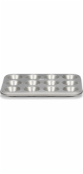Patisse Mini muffin tvar 25 x 19 cm stříbrná ocel