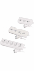 AWTools bílý prodlužovací kabel do domácnosti 5 zásuvek 3,0 m s uzemněním (AW24631)