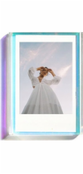 LoveInstant Stojan na fotografie pro Fuji Instax Mini / Polaroid / Kodak / HP / Xiaomi / Canon / Zink - Průhledný - Třpytivý