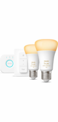 Startovací sada Philips Hue Bridge + 2 x E27 8W WA žárovka + vypínač (929002468406)