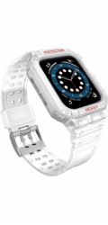 Hurtel Protect Strap Band náramek s pouzdrem pro hodinky 7 / 6 / 5 / 4 / 3 / 2 / SE (45 / 44 / 42 mm) pouzdro, obrněný kryt hodinek, bílý