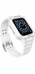 Hurtel Protect Strap Band náramek s pouzdrem pro hodinky 7 / 6 / 5 / 4 / 3 / 2 / SE (45 / 44 / 42 mm) pouzdro, obrněný kryt hodinek, bílý