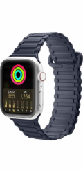 Dux Ducis Silikonový magnetický řemínek (verze Armor) pro Apple Watch Ultra, SE, 8, 7, 6, 5, 4, 3, 2, 1 (49, 45, 44, 42 mm), modrý