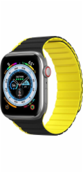DUXDUCIS Řemínek Dux Ducis (LD verze) pro Apple Watch 4/5/6/7/SE/8 40/41mm černý a žlutý