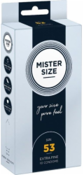 Mister Size Kondomy Mister Size Condoms určené pro velikost 53 mm, 10 ks.