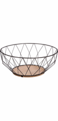5five Stojan na ovoce Metal Basket Black Kitchen