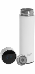 BA Productions LLC Termoska Adler AD 4506 bílá, LED displej, 473ml