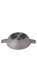 Pánev WOK s titanovým povrchem a poklicí 30 cm Taupe Collection BH-8095