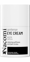 Nacomi Rozjasňující oční krém Gentleman Brightening Eye Cream odstraňuje vaky a tmavé kruhy pod očima s peptidy a kofeinem 30ml