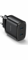 Yesido Nabíječka YC54 PD 20W QC 2xUSB-C + kabel 27W C/iP 1m, ČERNÁ