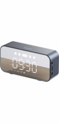 Dudao Reproduktor Dudao Y17 Bezdrátový reproduktor s hodinkami, budík, 1200 mAh, AUX, FM, BT 5.3, stříbrný